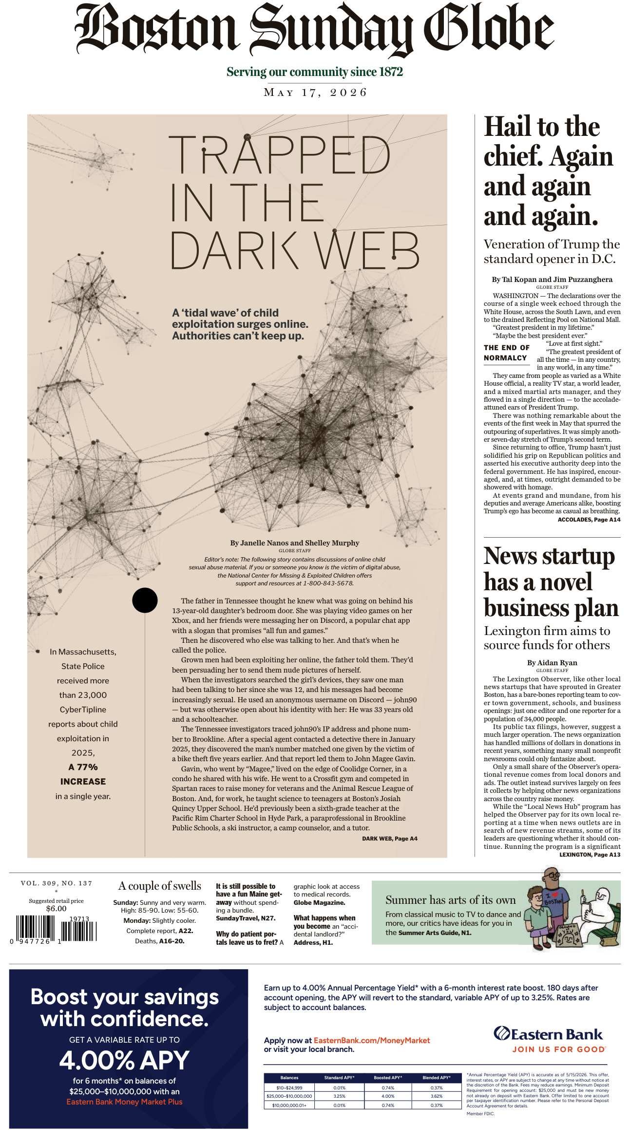 The Boston Globe May 17 2026 The Boston Globe Kitap Kapağı