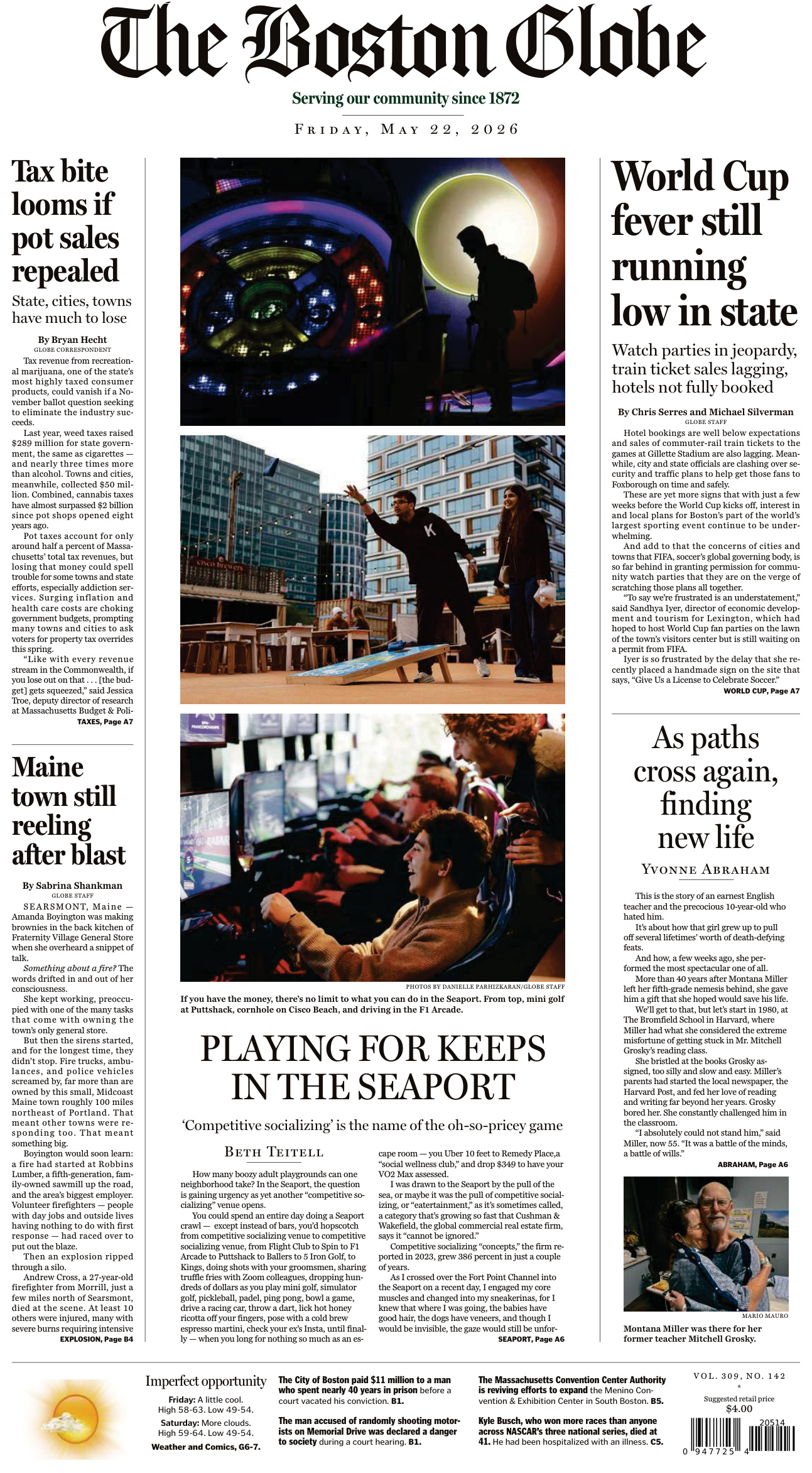 The Boston Globe May 22 2026 The Boston Globe Kitap Kapağı
