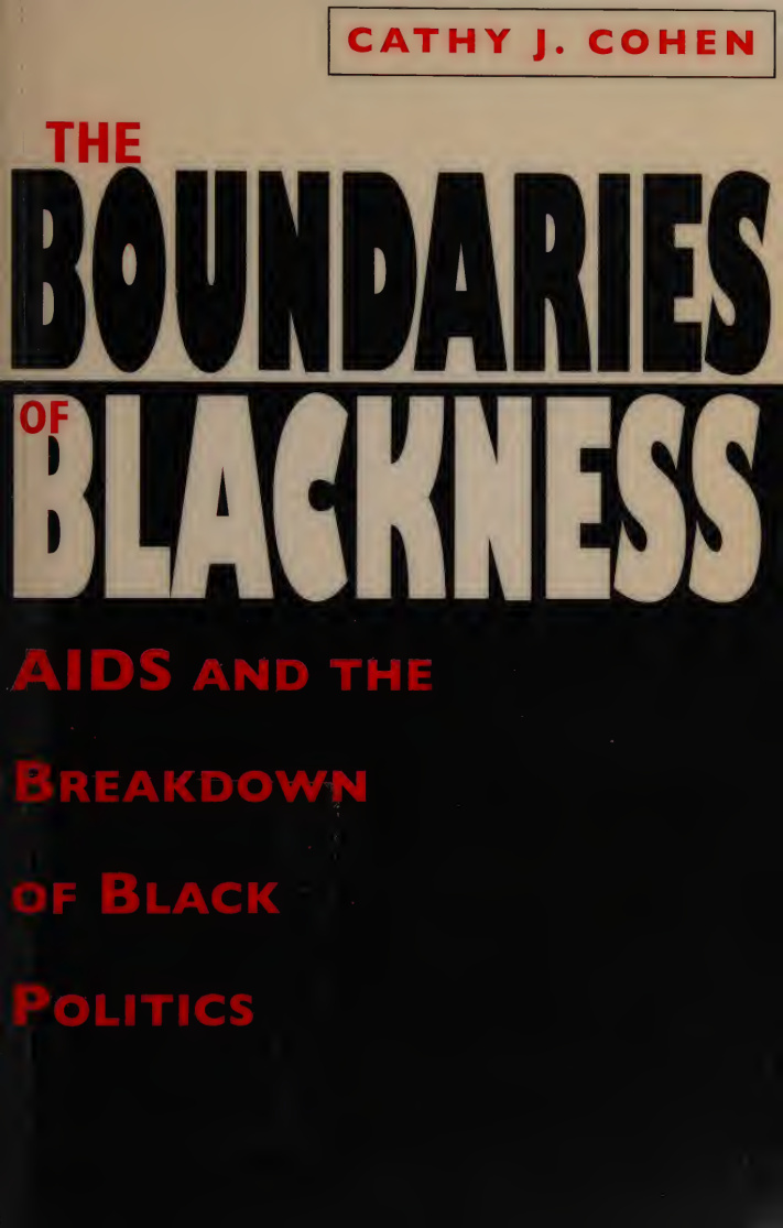 The Boundaries of Blackness AIDS and the Breakdown of Black Politics Cathy J Cohen Kitap Kapağı