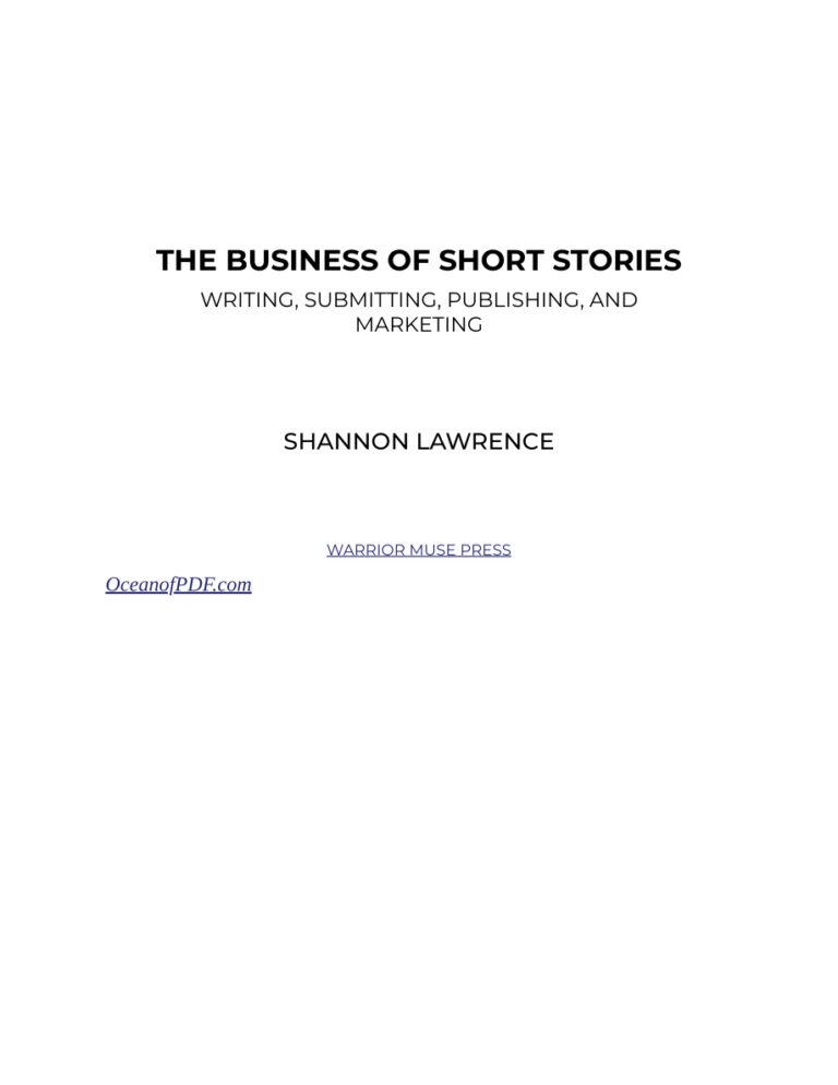 The Business of Short Stories Shannon Lawrence Kitap Kapağı