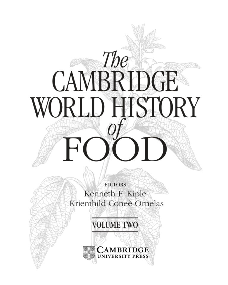 The Cambridge World History of Food KC Ornelas Kitap Kapağı
