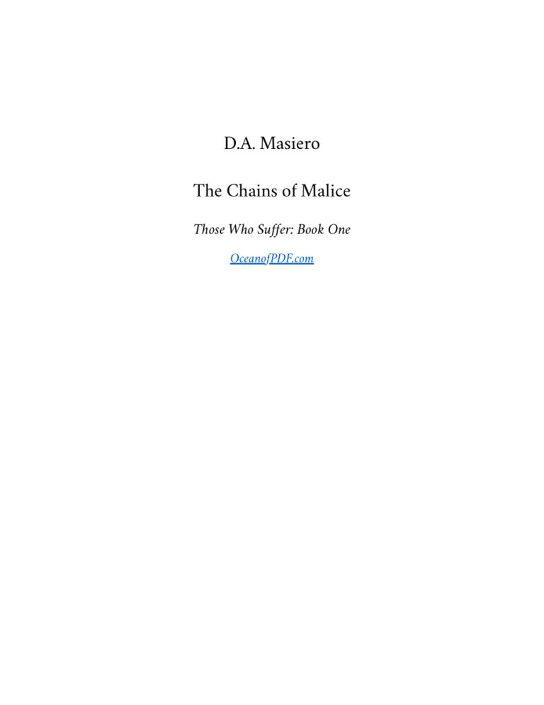 The Chains of Malice DA Masiero Kitap Kapağı