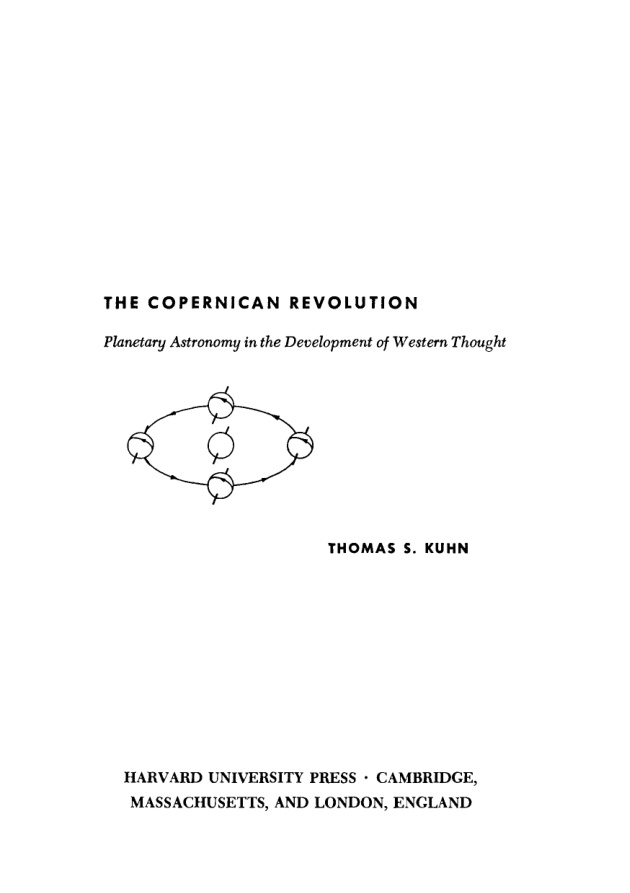 The Copernican Revolution Thomas Kuhn Kitap Kapağı