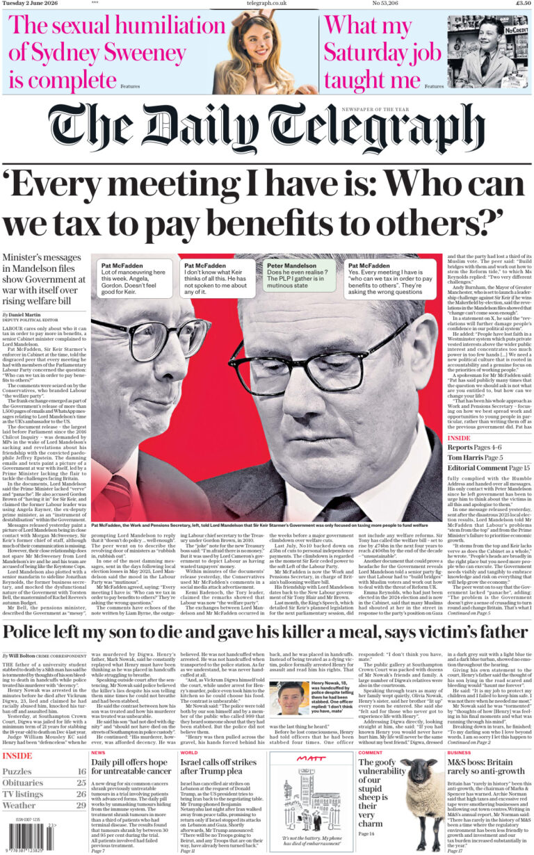 The Daily Telegraph – June 02, 2026 PDF Download – The Daily Telegraph