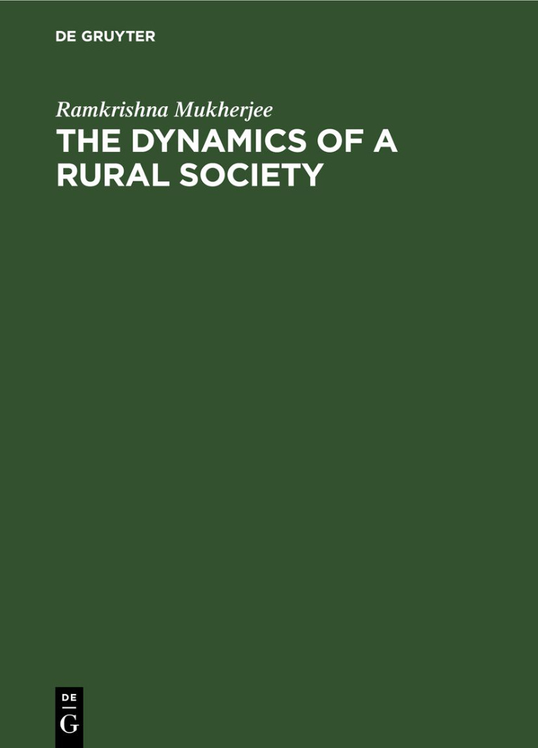 The Dynamics of a Rural Society German Edition Ramkrishna Mukherjee Kitap Kapağı