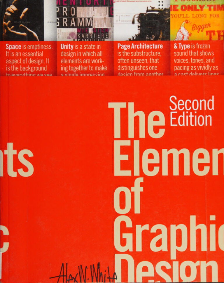 The Elements of Graphic Design Space Unity Page Architecture n Type 3rd Edition Alex W White Kitap Kapağı