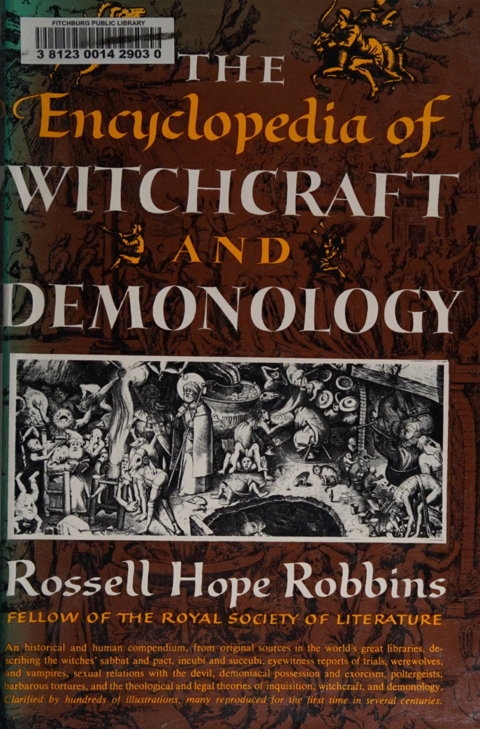 The Encyclopedia of Witchcraft and Demonology Rossell Hope Robbins Kitap Kapağı