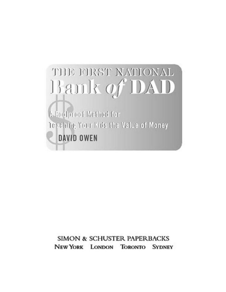 The First National Bank of Dad David Owen Kitap Kapağı