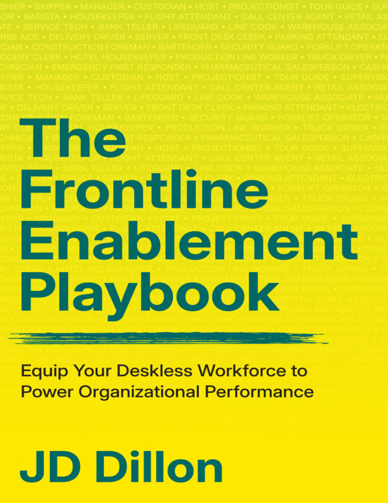 The Frontline Enablement Playbook JD Dillon Kitap Kapağı