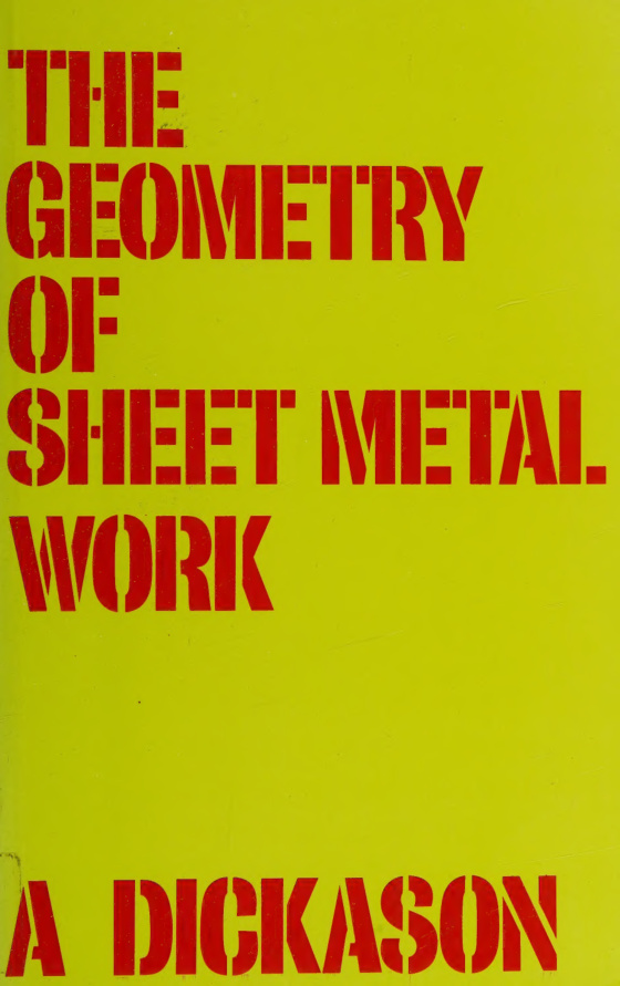 The Geometry of Sheet Metal Work A Dickason Kitap Kapağı