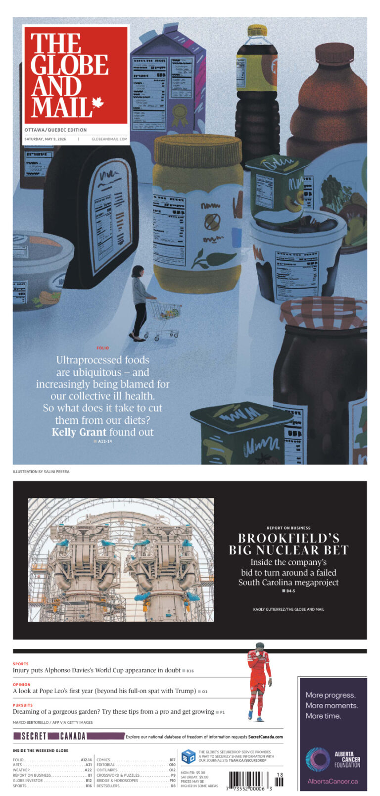 The Globe and Mail OttawaQuebec Edition May 09 2026 The Globe and Mail Kitap Kapağı