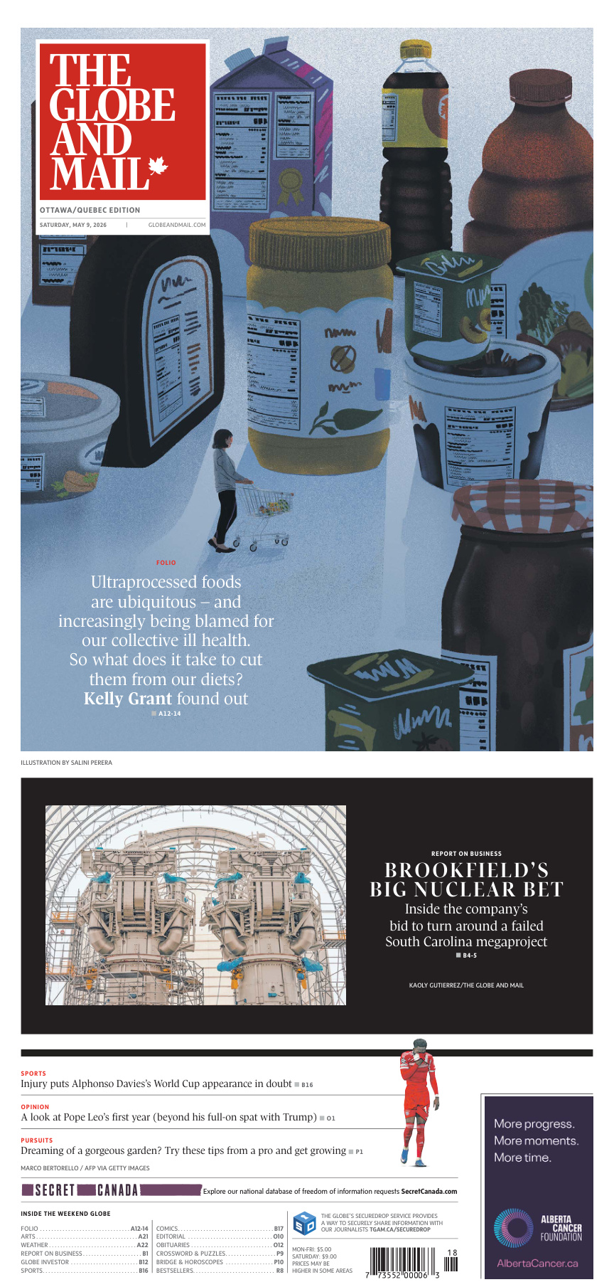 The Globe and Mail OttawaQuebec Edition May 09 2026 The Globe and Mail Kitap Kapağı