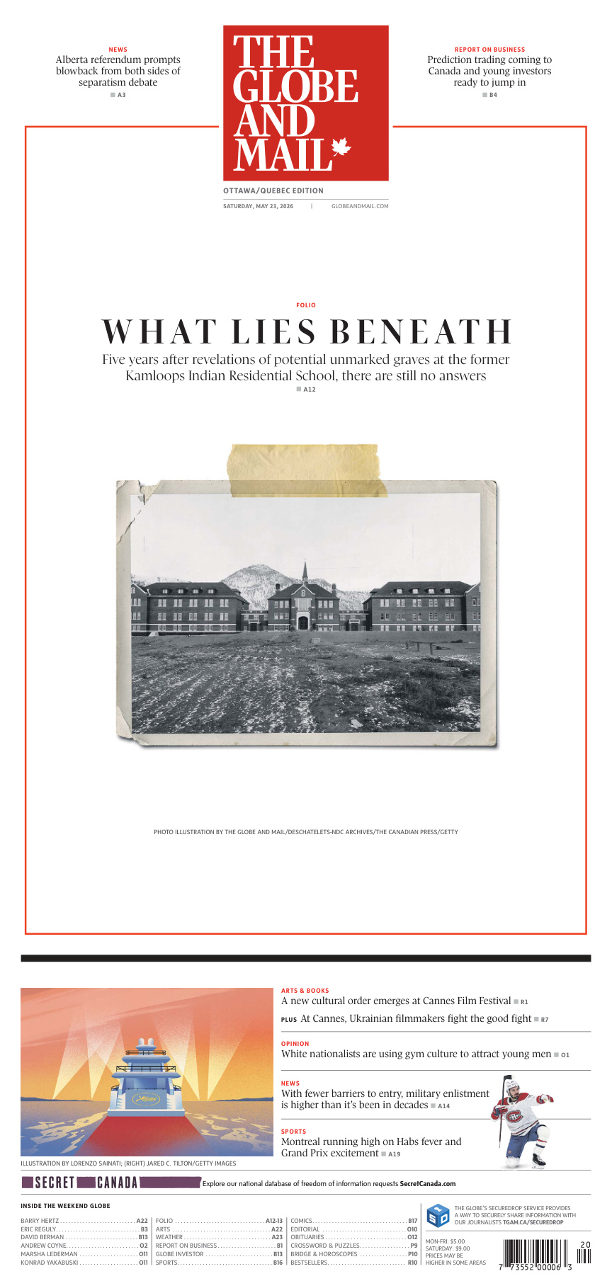 The Globe and Mail OttawaQuebec Edition May 23 2026 The Globe and Mail Kitap Kapağı