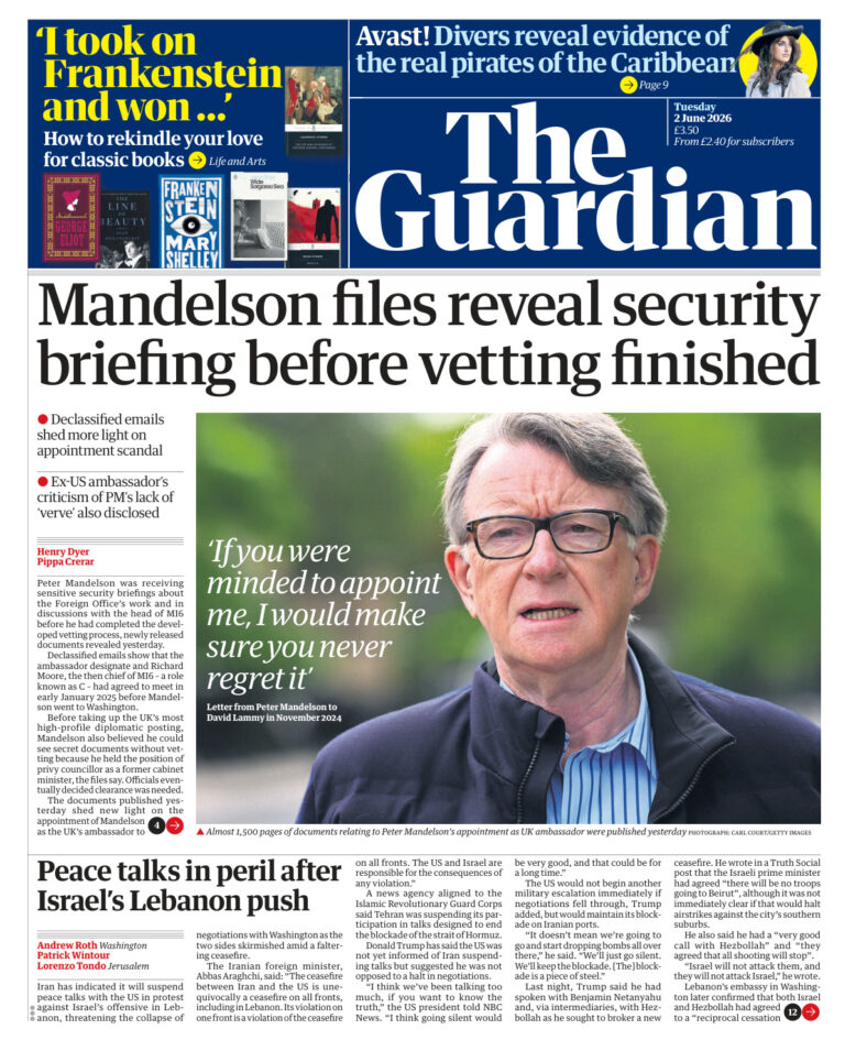 The Guardian – June 02, 2026 PDF Download – The Guardian