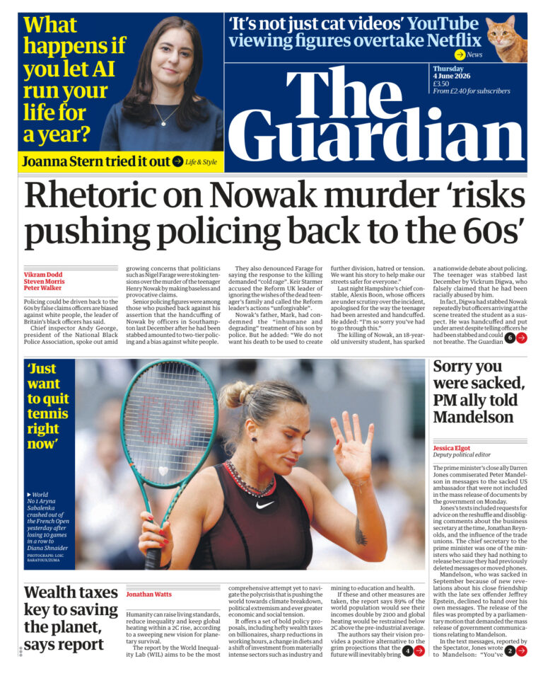 The Guardian – June 04, 2026 PDF Download – The Guardian