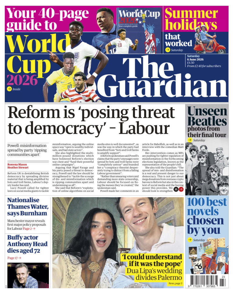 The Guardian – June 06, 2026 PDF Download – The Guardian