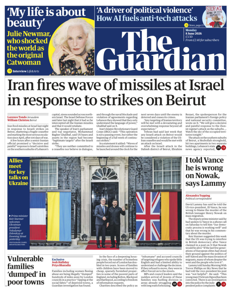 The Guardian – June 08, 2026 PDF Download – The Guardian