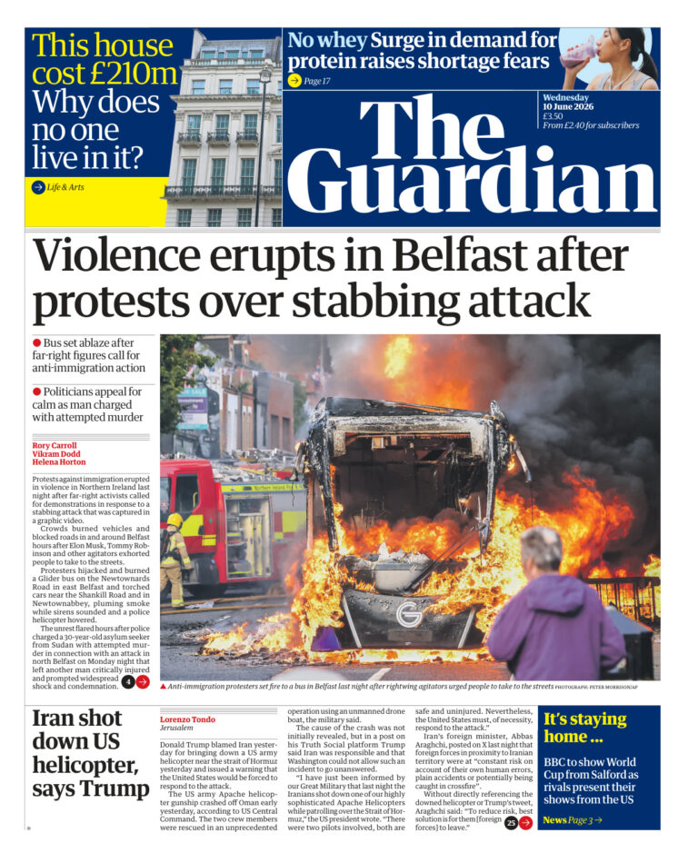 The Guardian June 10 2026 The Guardian Kitap Kapağı