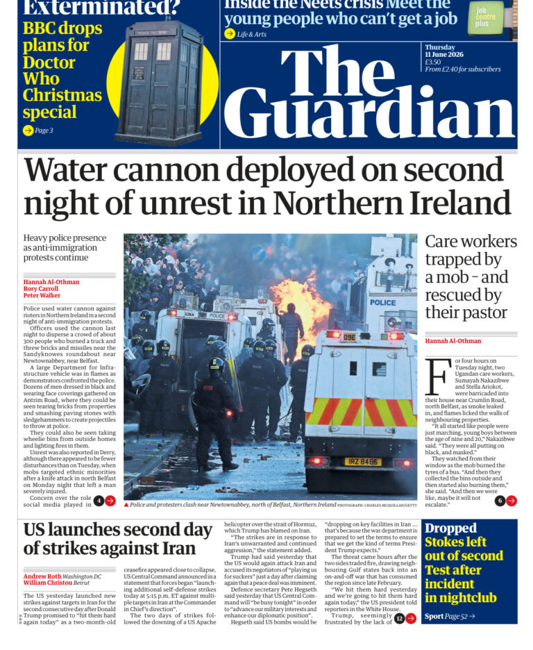The Guardian June 11 2026 The Guardian Kitap Kapağı