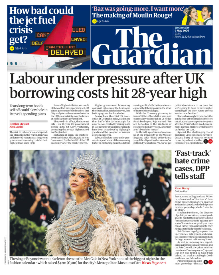 The Guardian May 06 2026 The Guardian Kitap Kapağı