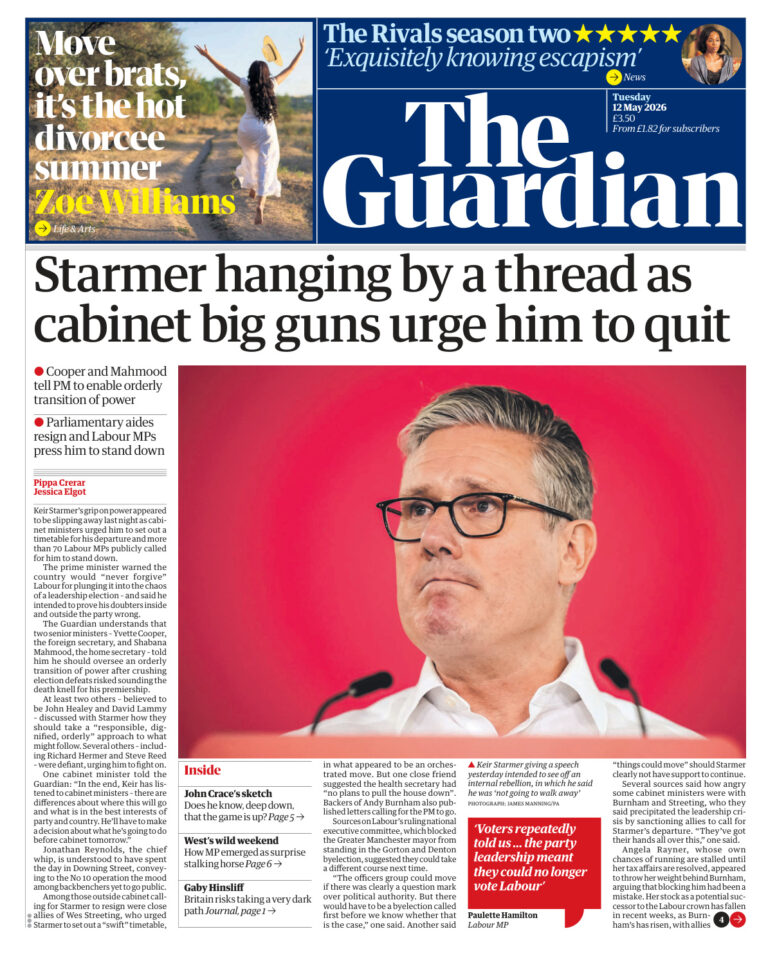 The Guardian May 12 2026 The Guardian Kitap Kapağı