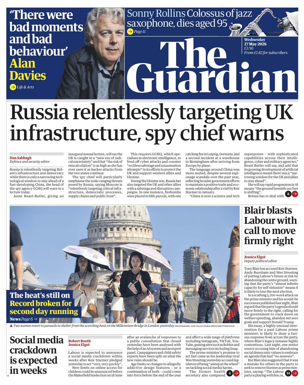 The Guardian May 27 2026 The Guardian Kitap Kapağı
