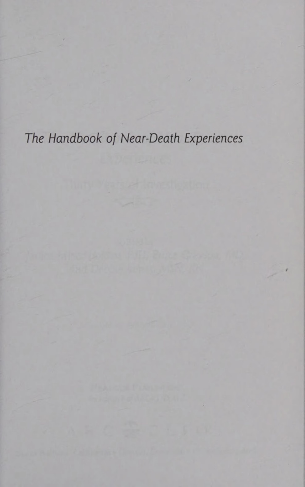 The Handbook of Near Death Experiences Janice Miner Holden Kitap Kapağı