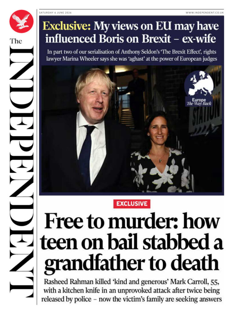 The Independent 06 June 2026 The Independent Kitap Kapağı