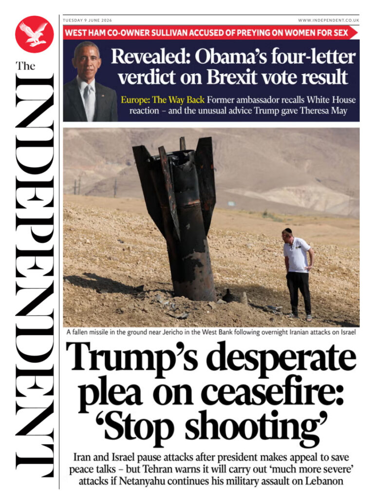 The Independent 09 June 2026 The Independent Kitap Kapağı