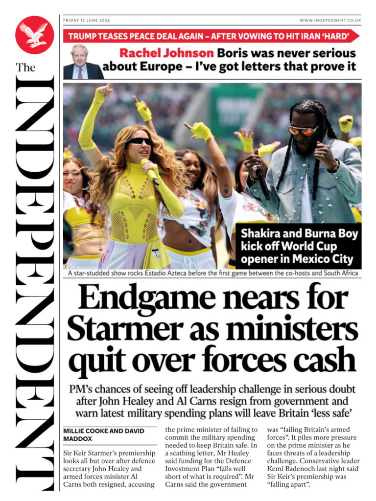 The Independent 12 June 2026 The Independent Kitap Kapağı