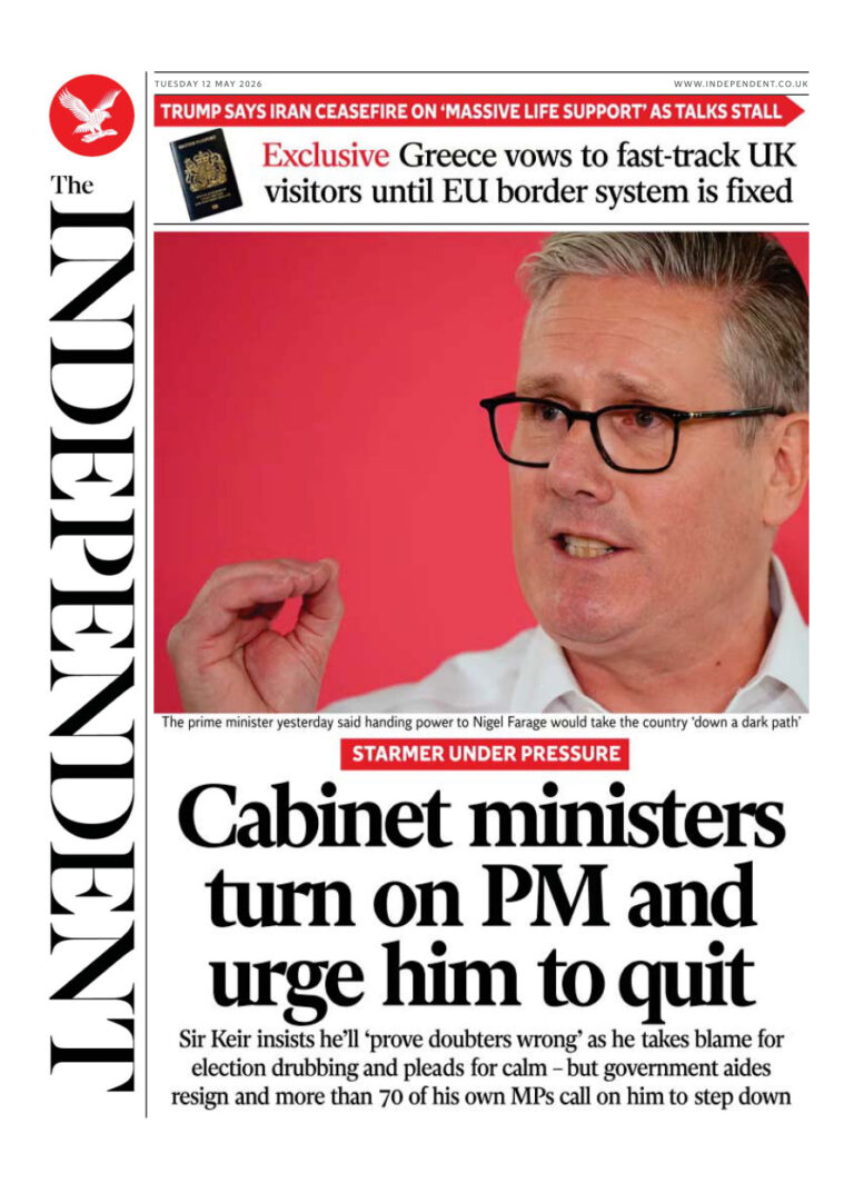 The Independent May 12 2026 The Independent Kitap Kapağı