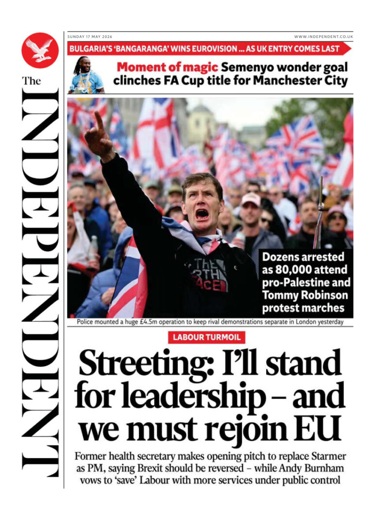 The Independent May 17 2026 The Independent Kitap Kapağı