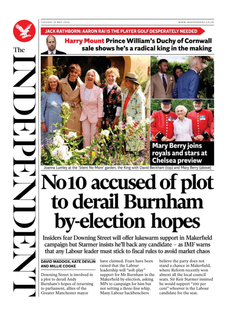 The Independent May 19 2026 The Independent Kitap Kapağı