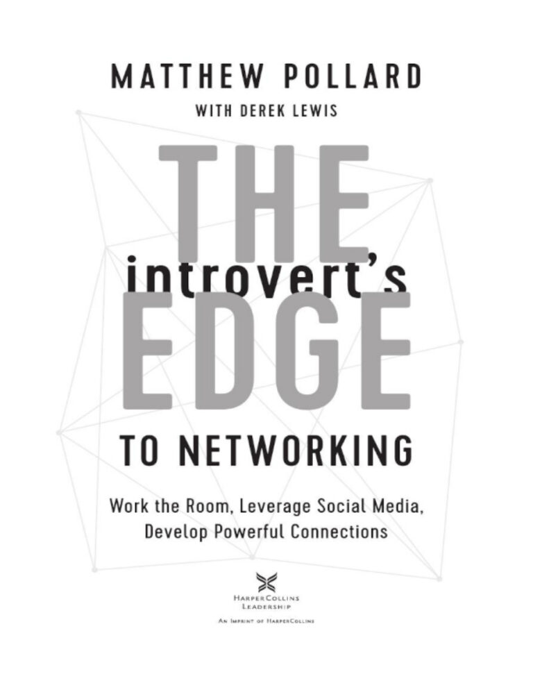 The Introverts Edge to Networking Work the Room Leverage Social Media Develop Powerful Connections Matthew Pollard Kitap Kapağı