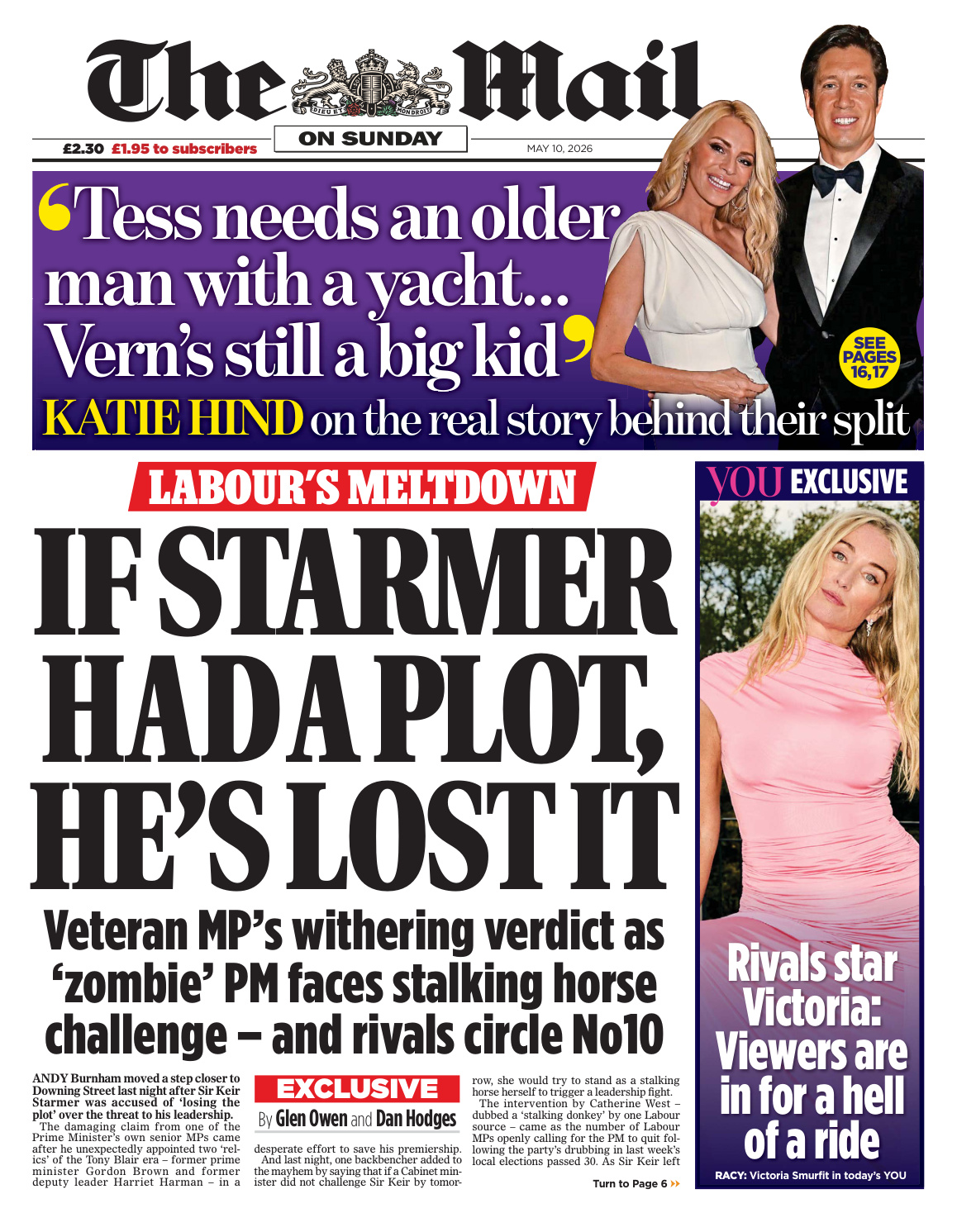 The Mail on Sunday May 10 2026 The Mail on Sunday Kitap Kapağı