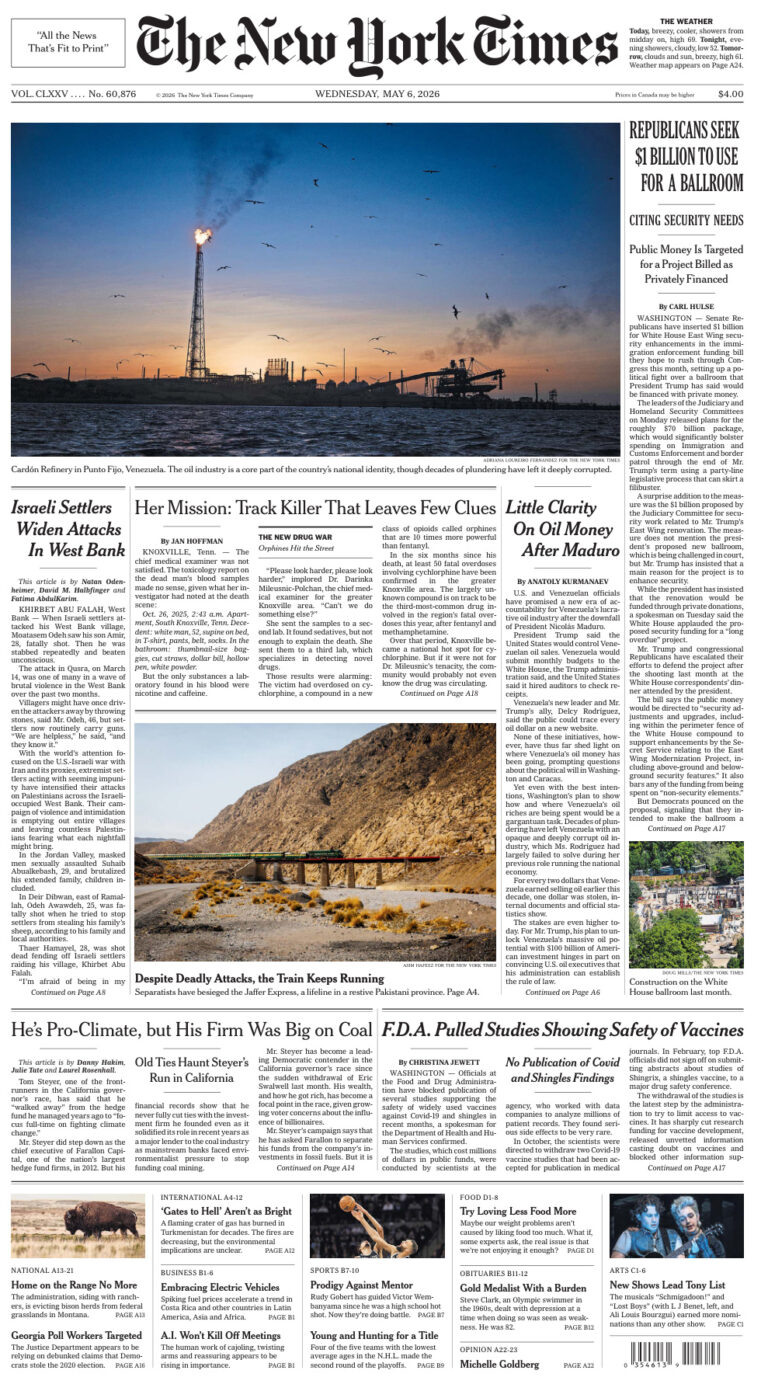 The New York Times 06 May 2026 The New York Times Kitap Kapağı