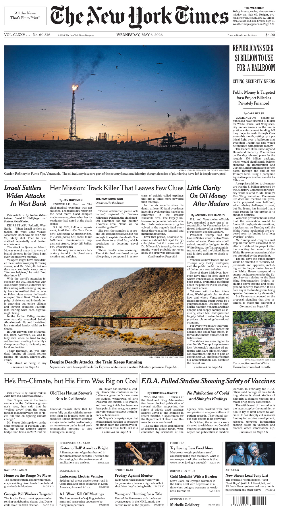 The New York Times 06 May 2026 The New York Times Kitap Kapağı