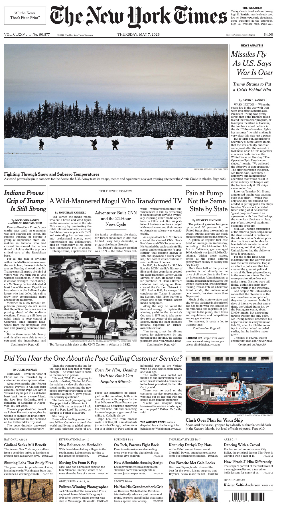 The New York Times 07 May 2026 The New York Times Kitap Kapağı