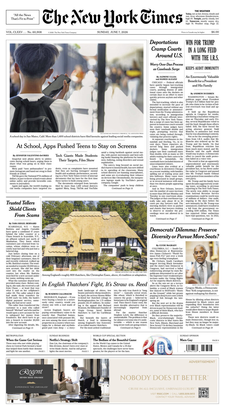 The New York Times 08 June 2026 The New York Times Kitap Kapağı