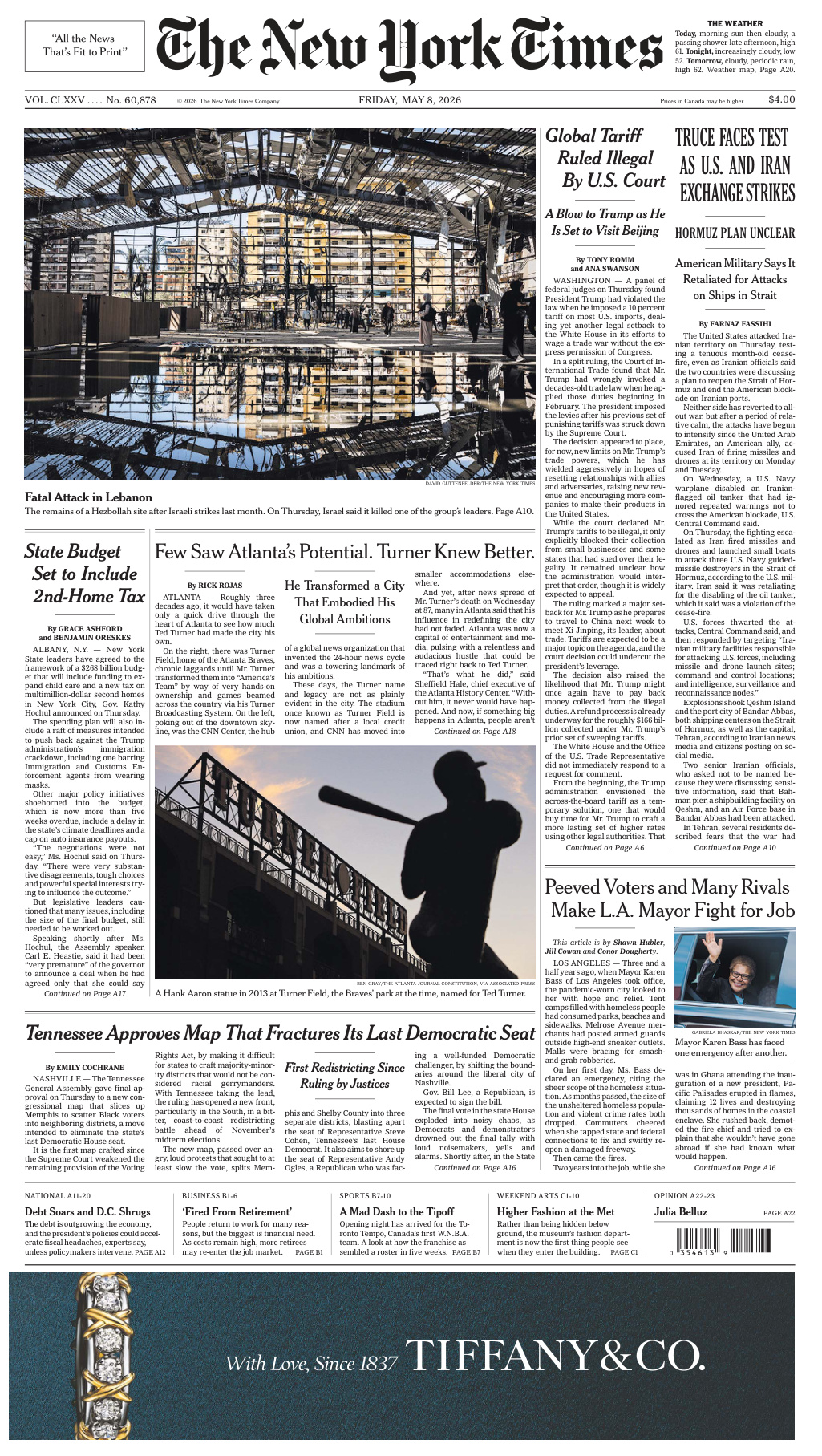 The New York Times 08 May 2026 The New York Times Kitap Kapağı