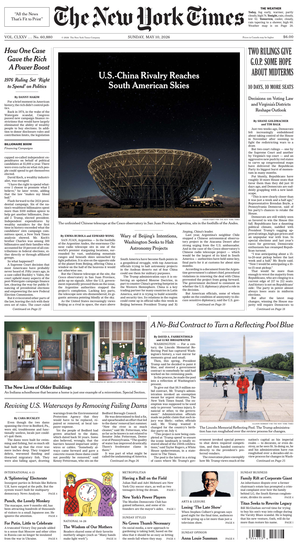 The New York Times 10 May 2026 The New York Times Kitap Kapağı