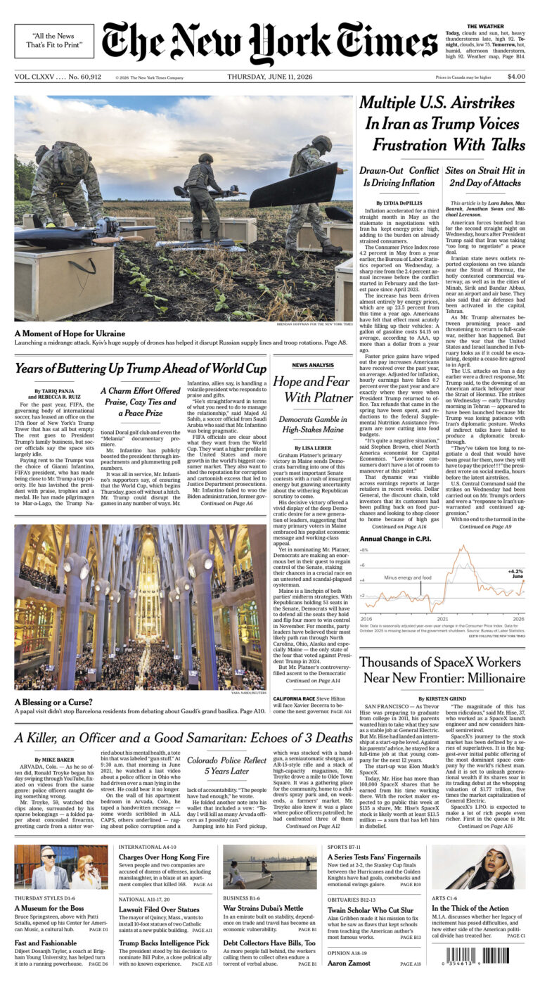 The New York Times 11 June 2026 The New York Times Kitap Kapağı