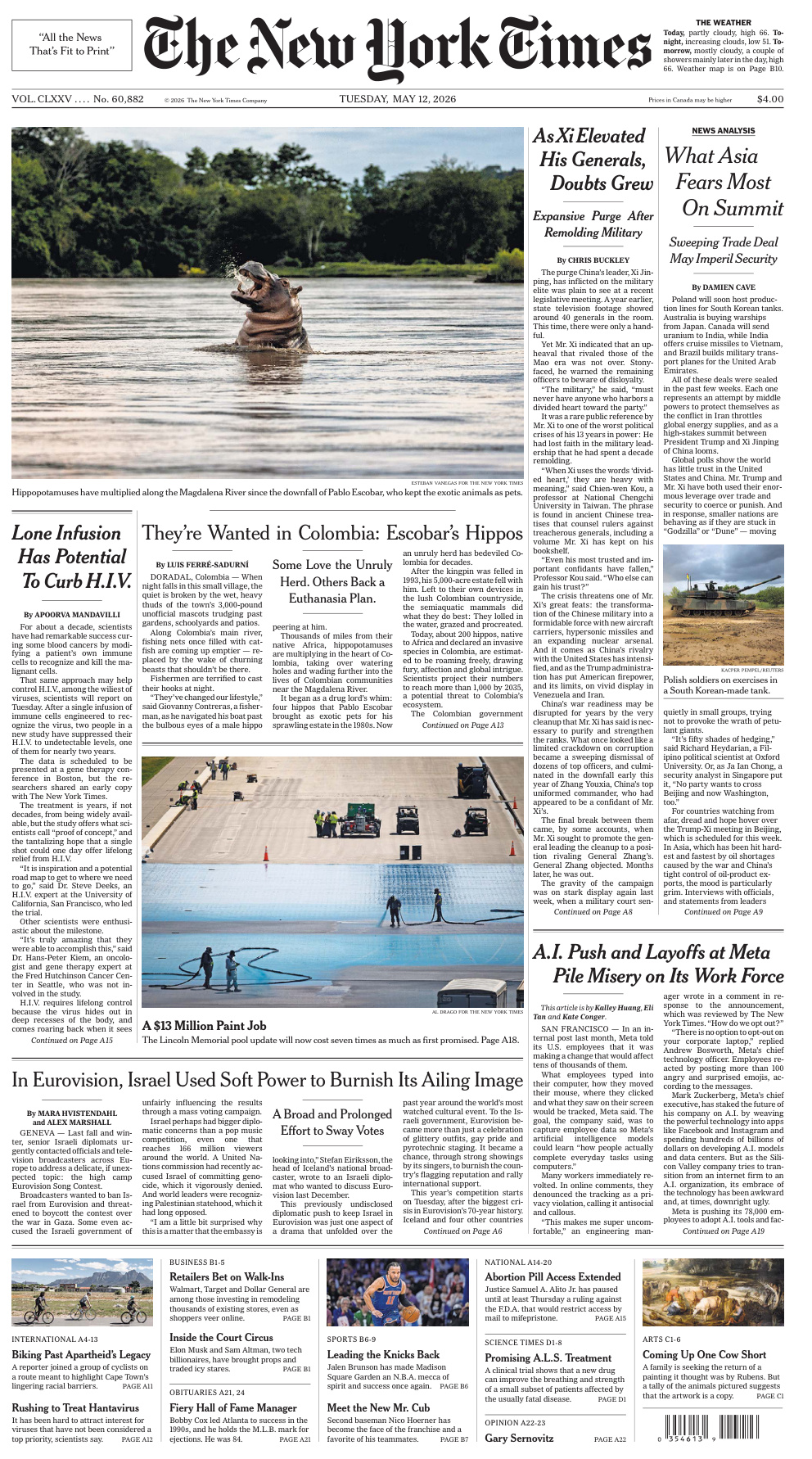 The New York Times 12 May 2026 The New York Times Kitap Kapağı