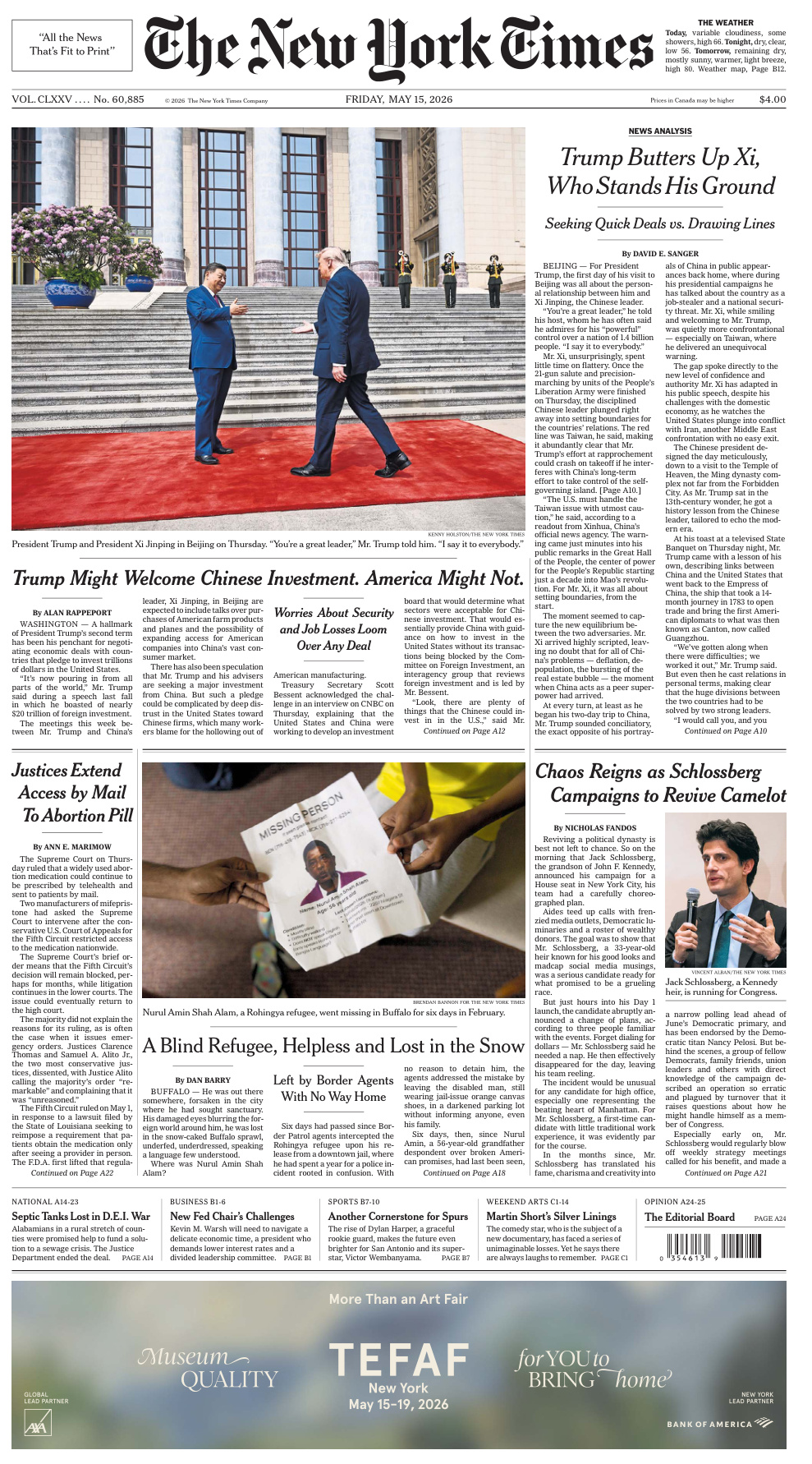 The New York Times 15 May 2026 The New York Times Kitap Kapağı