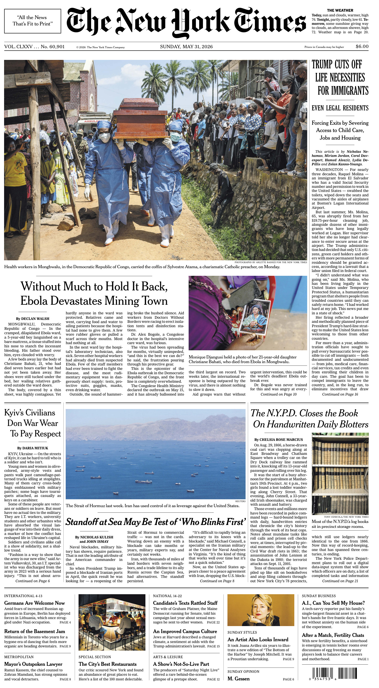 The New York Times 31 May 2026 The New York Times Kitap Kapağı