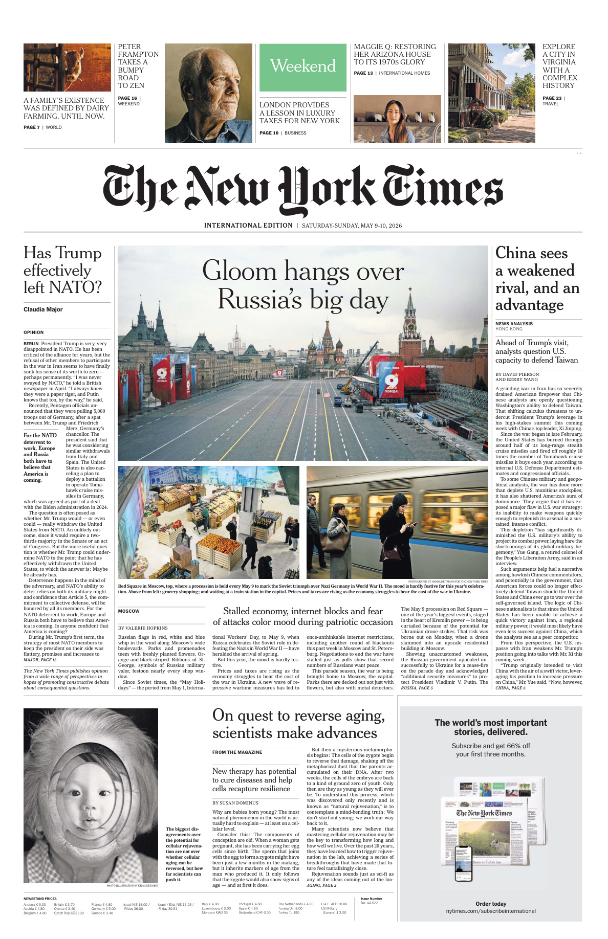 The New York Times International 0910 May 2026 The New York Times International Kitap Kapağı