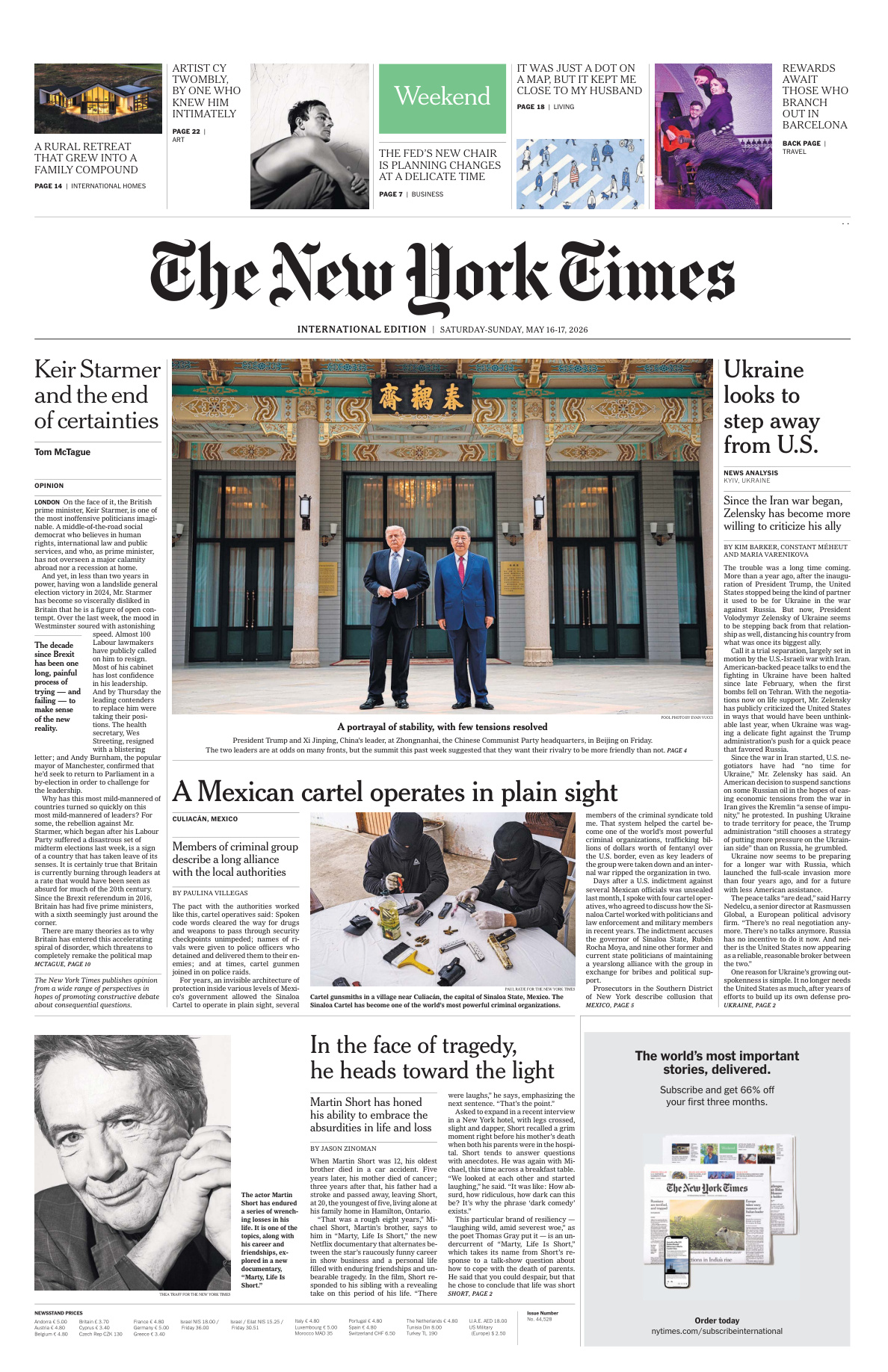 The New York Times International 1617 May 2026 The New York Times International Kitap Kapağı