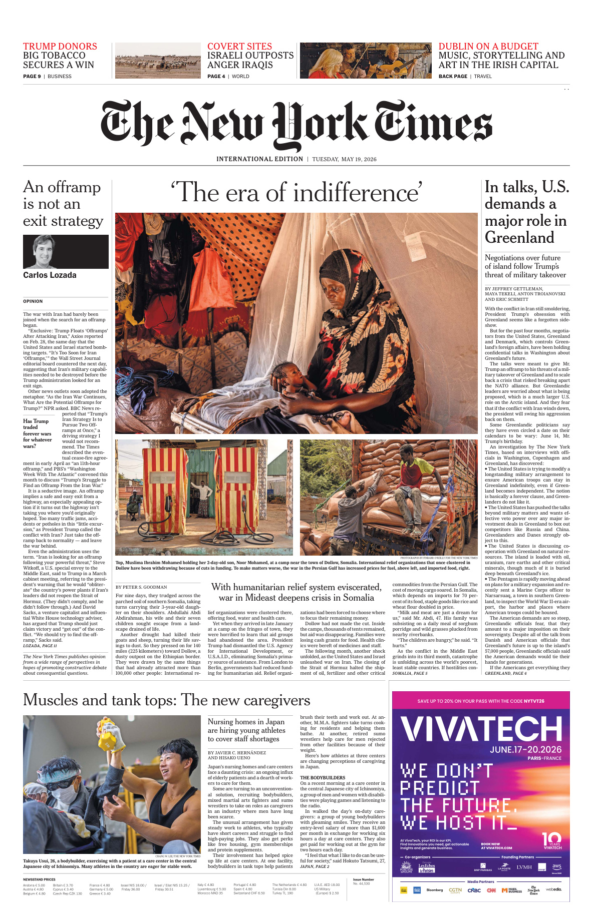 The New York Times International 19 May 2026 The New York Times International Kitap Kapağı