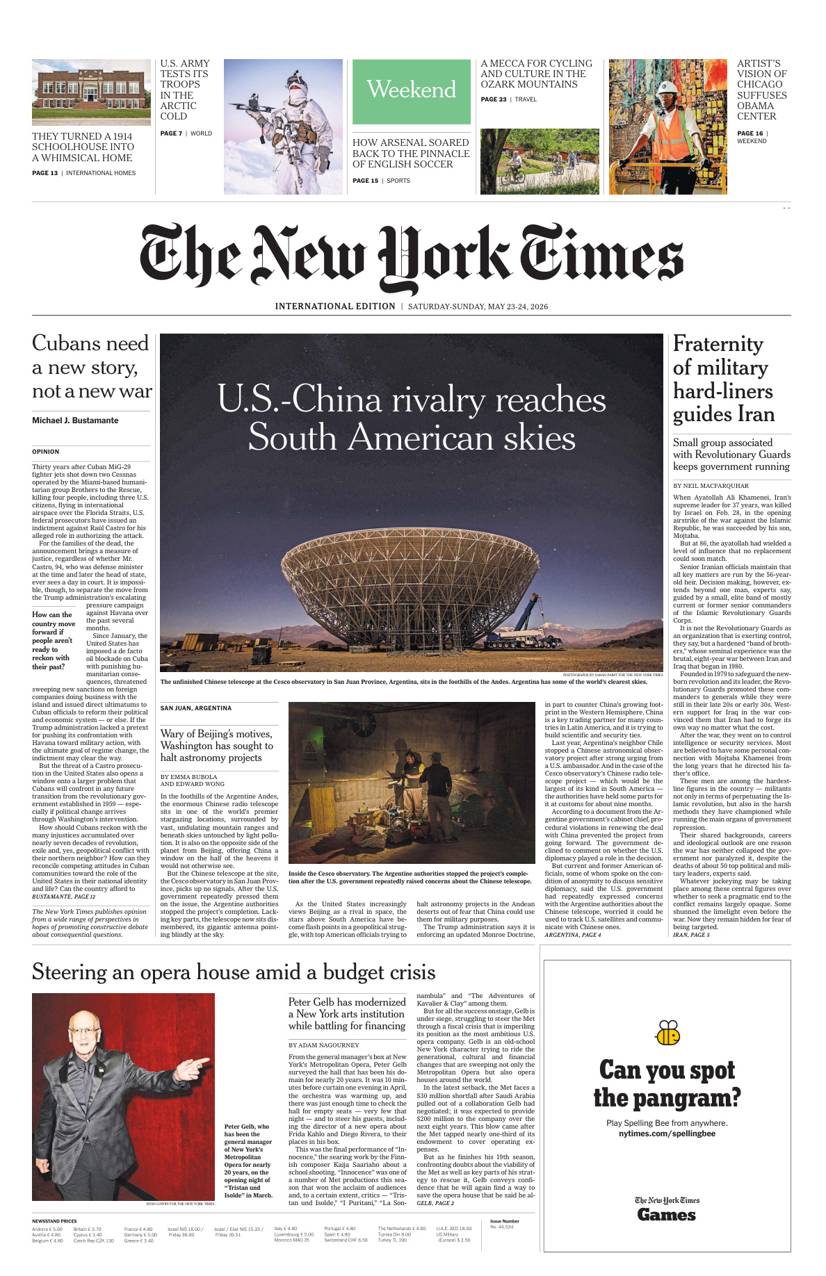 The New York Times International 2324 May 2026 The New York Times International Kitap Kapağı