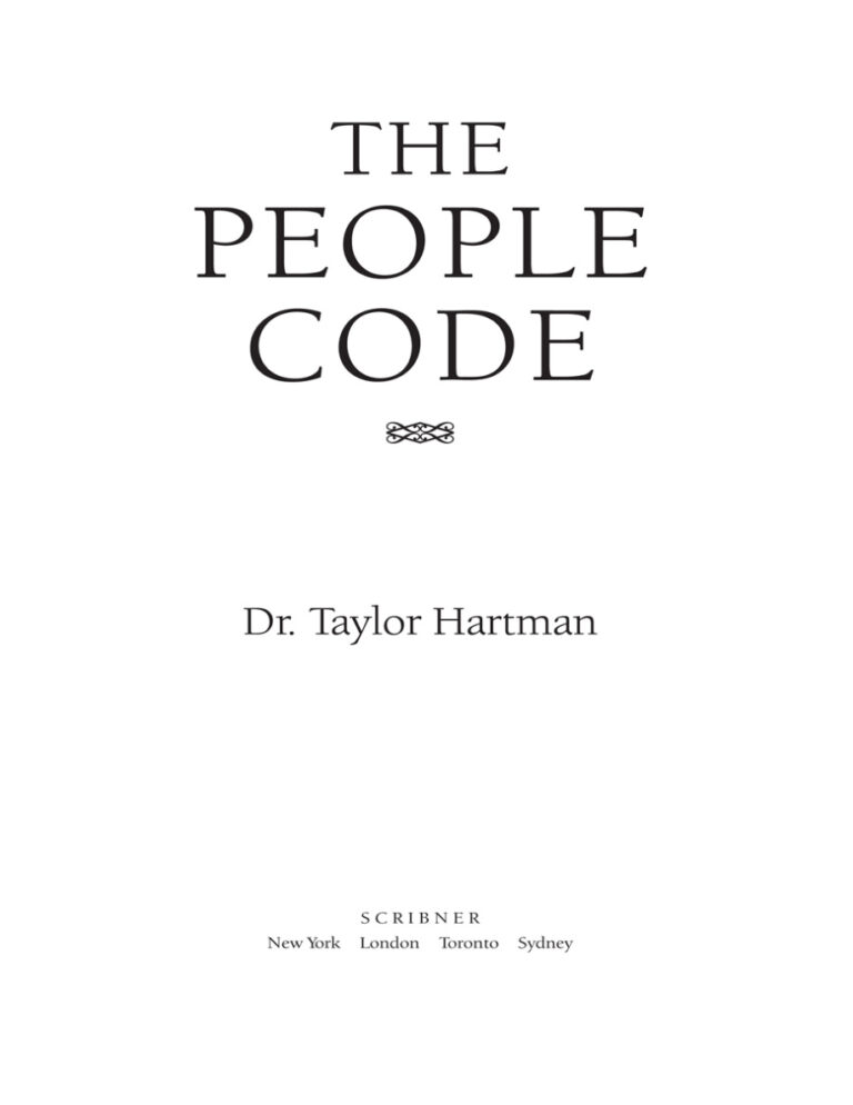 The People Code Taylor Hartman Kitap Kapağı